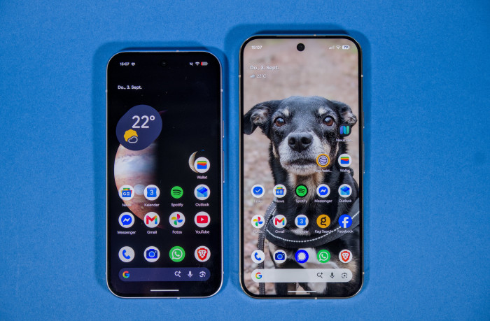 Das Pixel 11 hat einen 6,3 Zoll großen Bildschirm. Der des Pixel 11 Pro XL misst 6,8 Zoll. (Bild: Tobias Költzsch/Golem)