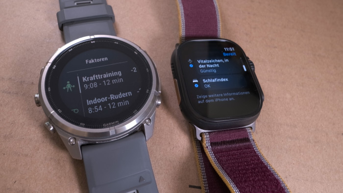 Bei Garmin wird detailliert gezeigt, wie die Body Battery zustande kommt, bei Apple nicht. (Bild: Steinlechner/Golem)