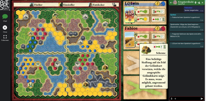 Ein Königreich zu errichten, war auch schon einfacher: Kingdom Builder in der Brettspielwelt. (Screenshot: Fabian Mauruschat)